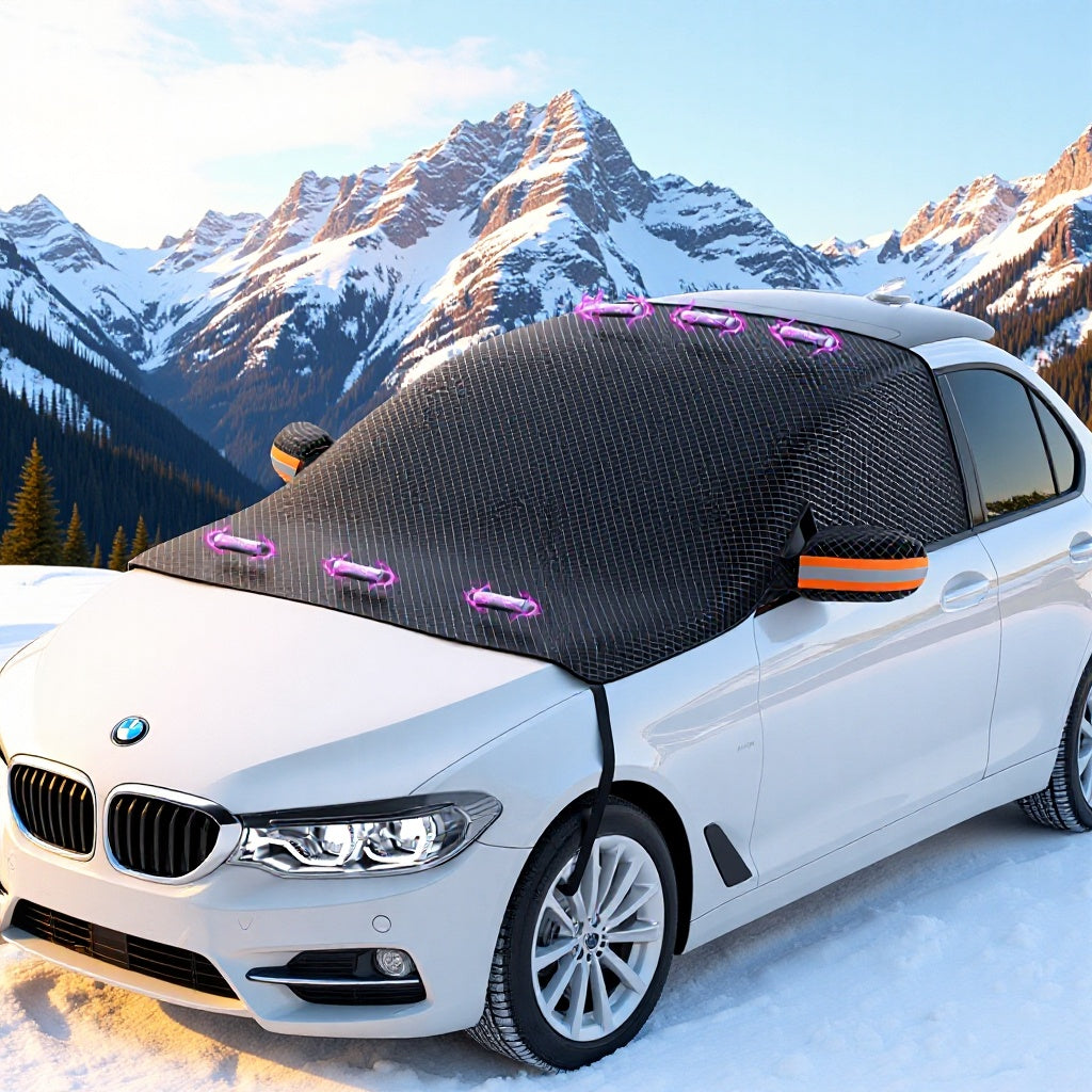 高耐久 厚手マグネット式カー保護カバー
雪・強風・紫外線・凍結対策